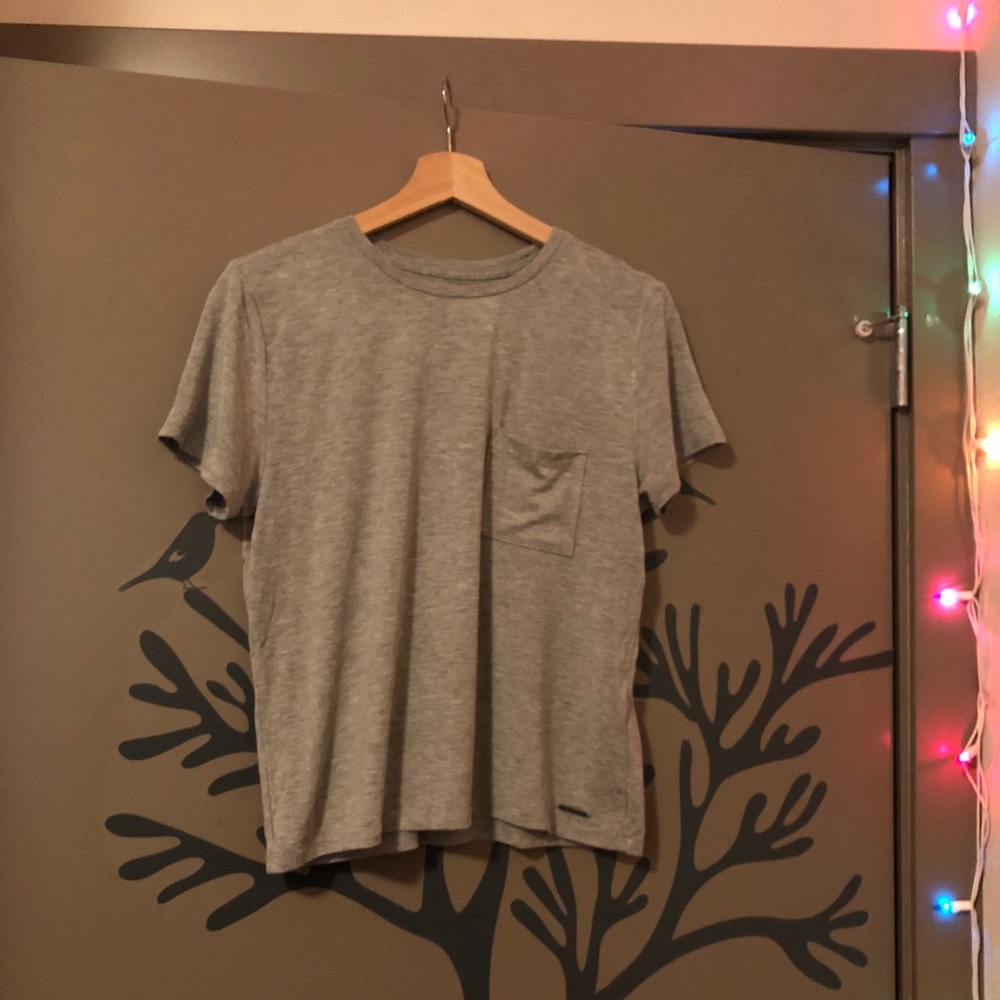 Abercrombie and Fitch Basic Gray Pocket Shirt